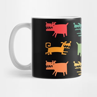 Crazy doggy pattern Mug